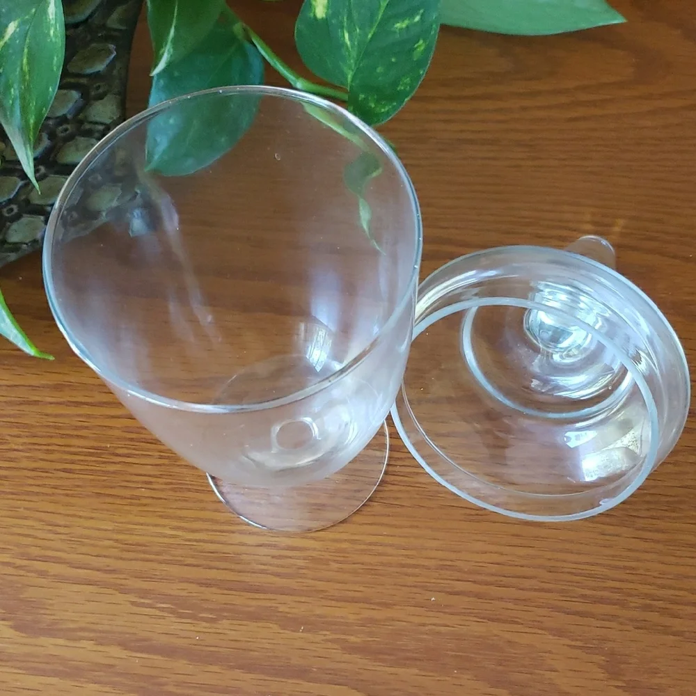 Vintage- Elegant Clear Glass Apothecary Jar